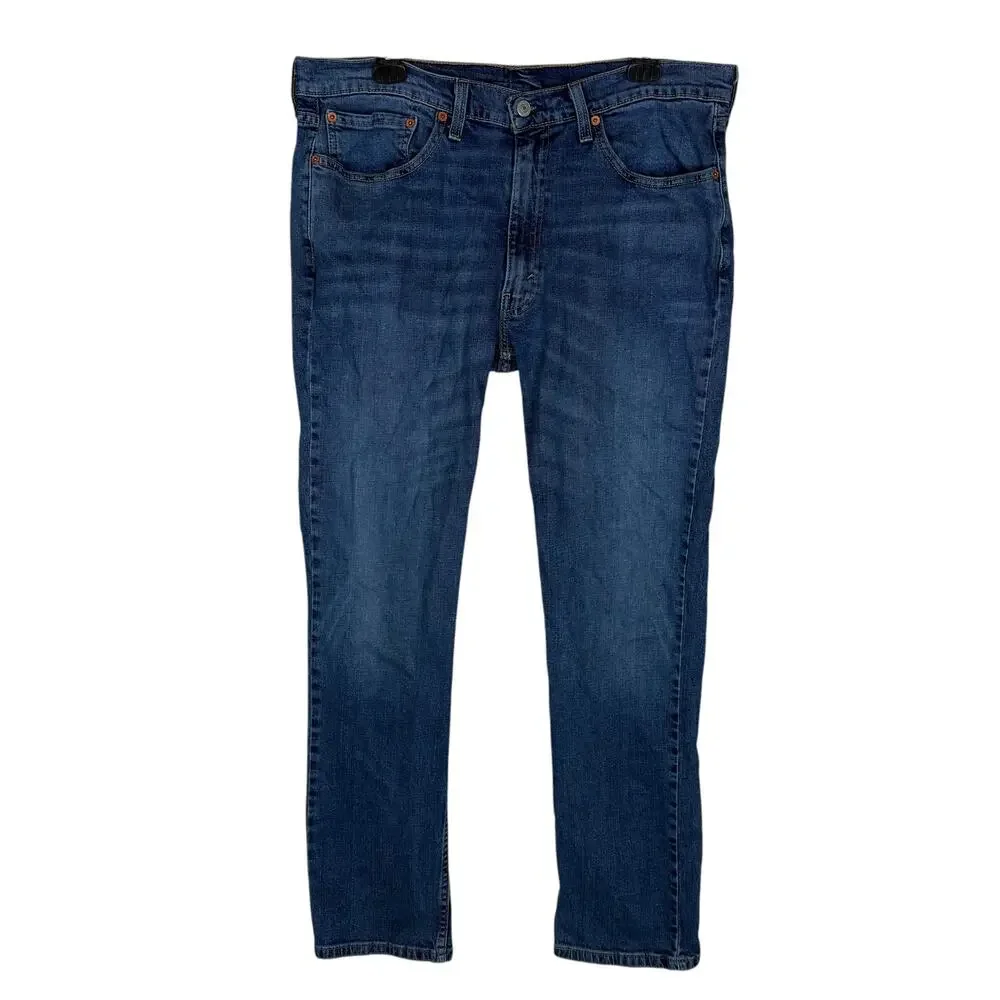 Levi's 514 Jeans Mens 36x32 Blue Denim Stretch Medium Wash Mid-Rise Straight Fit
